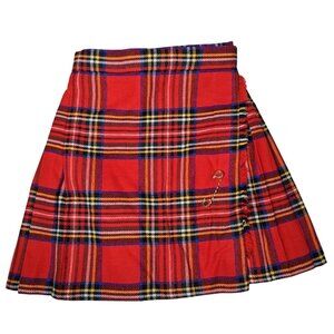 Smiths Bermuda Kilt Youth Size 4 Red Royal Stewart Tartan Traditional England